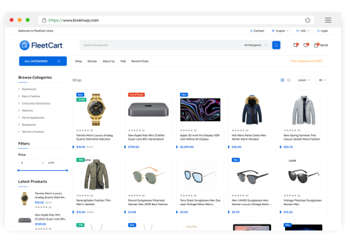 Shop-Page-Fleetcart-php-mysql-ecommerce-website-project-source-code